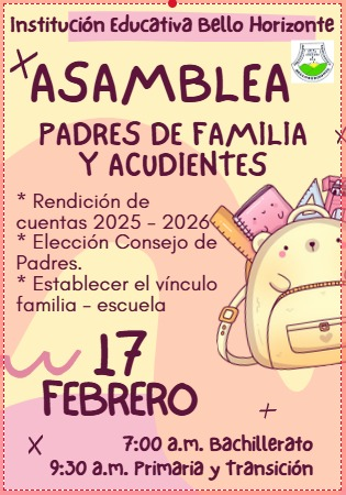 Primera asamblea de padres de familia y acudientes 2026